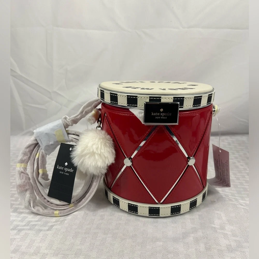 NWT Kate Spade 3D Drum Crossbody Bag Holiday Novelty Collectible